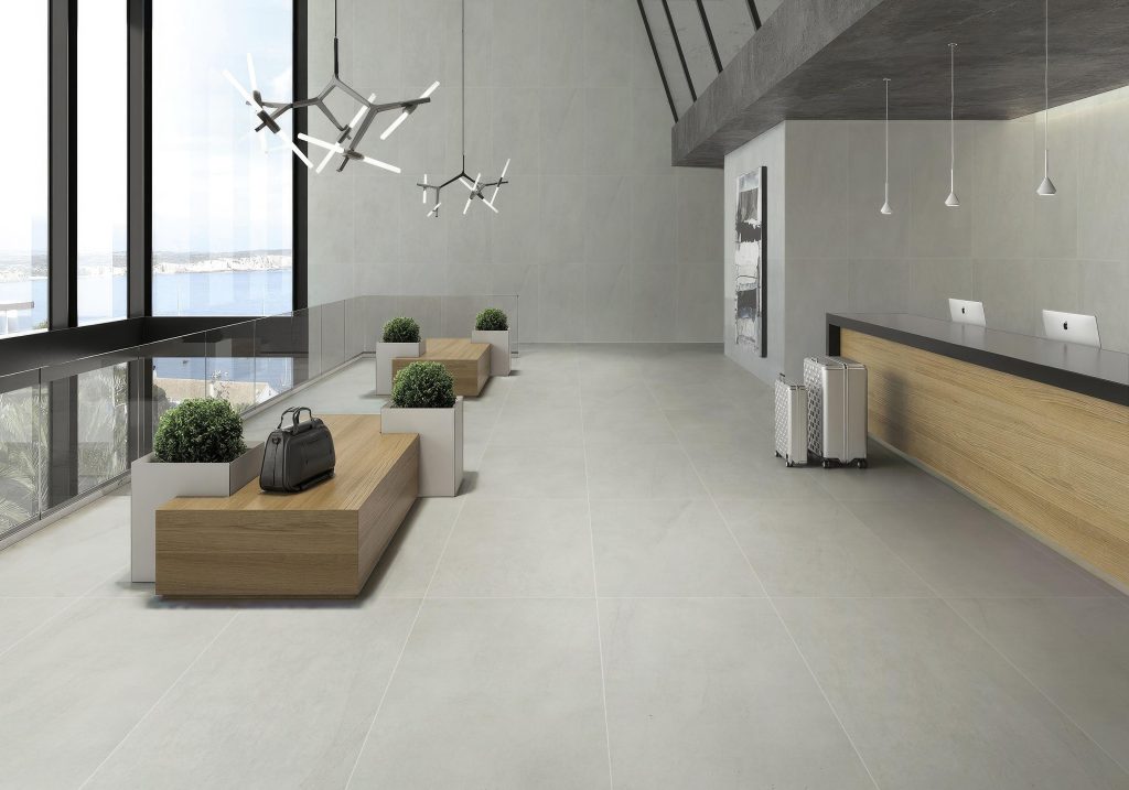 سرامیک طوسی روشن طرح برجسته | Design Concrete Gray | مات | 60*120 | پرسلان | راک ایران