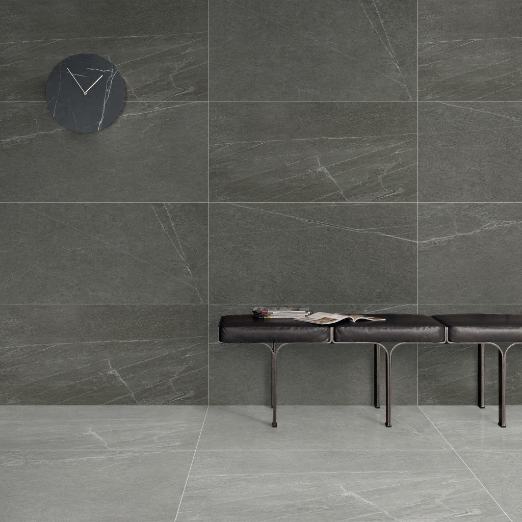 Shine Stone DarkGray | پرسلان | طوسی تیره | رستیک | برجسته | سرامیک 60*120 | بدنه | راک سرامیک