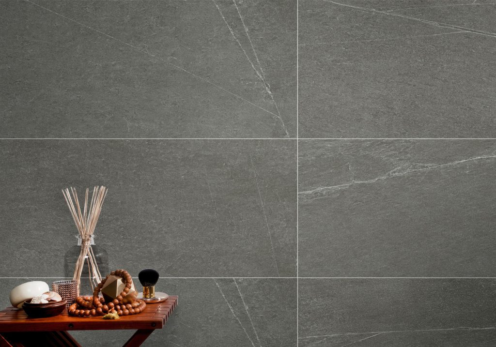 Shine Stone DarkGray | پرسلان | طوسی تیره | رستیک | برجسته | سرامیک 60*120 | بدنه | راک سرامیک