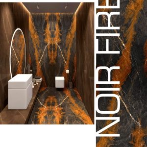 اسلب سرامیک پرسلان پولیش Noire Fire 120*270