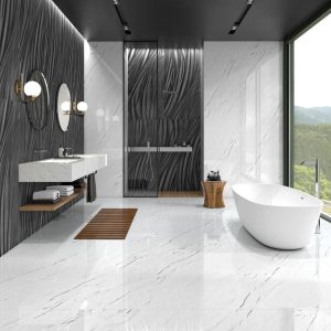 سرامیک طرح سنگ ازنا Milky White 80*160