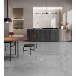 سرامیک طوسی رگه سفید نانوپولیش Pietra Light Grey 120*120