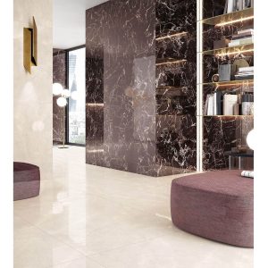 سرامیک بژ رگه سفید نانوپولیش Persian Silk Ivory 120*120