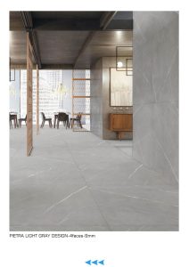 سرامیک پرسلان طوسی رگه دار مات Pietra Light Grey 120*120