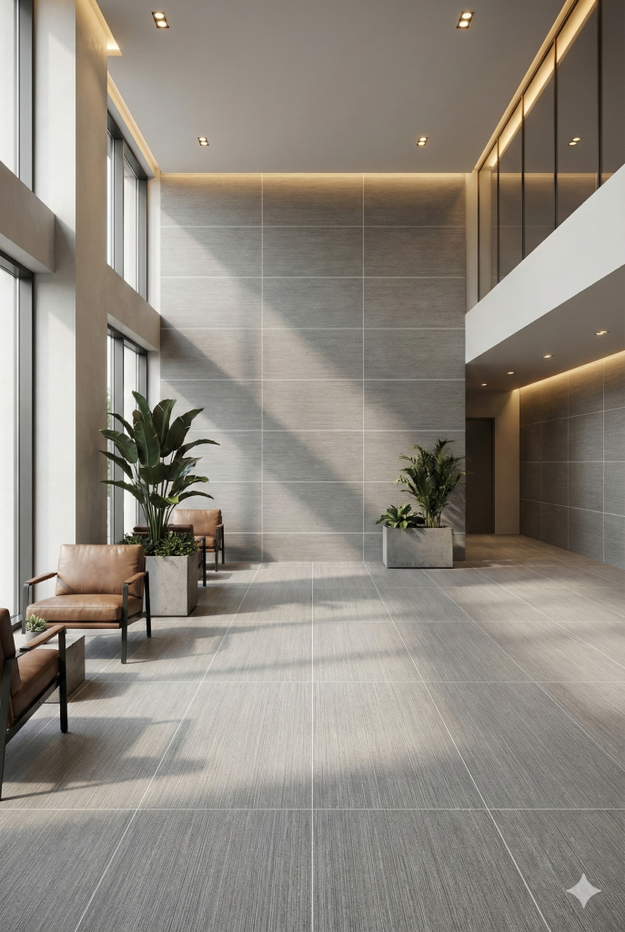 سرامیک شیاردار طوسی روشن UniLight Grey Struacture