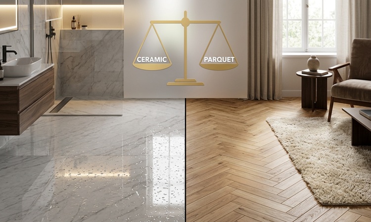 مقایسه سرامیک و پارکت لوکس؛ کدام کفپوش ارزش خرید بیشتری دارد؟